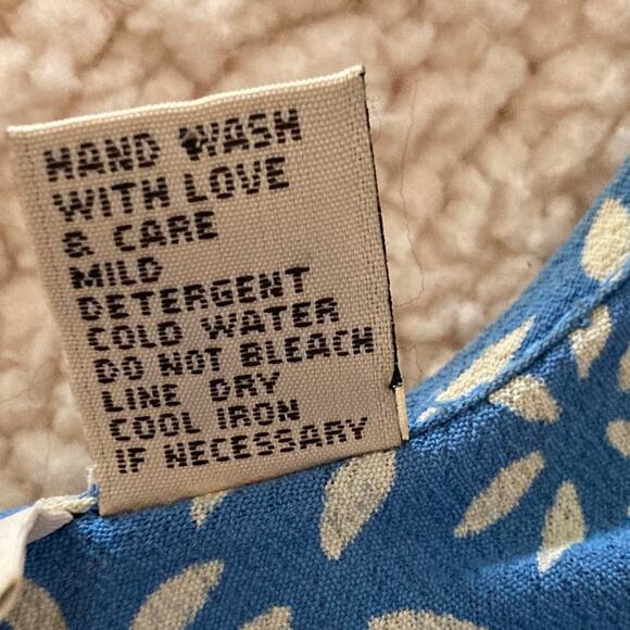 PUTUMAYO Dress Womens Small Blue Floral Print Retro Dainty Cottage Effortless - Picture 6 of 9